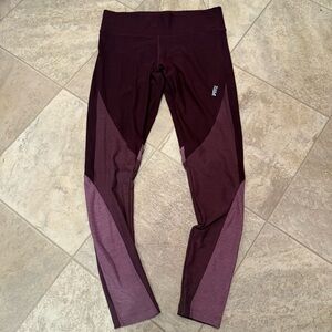 PINK Victoria's Secret Burgundy gradient Yoga Leggings
